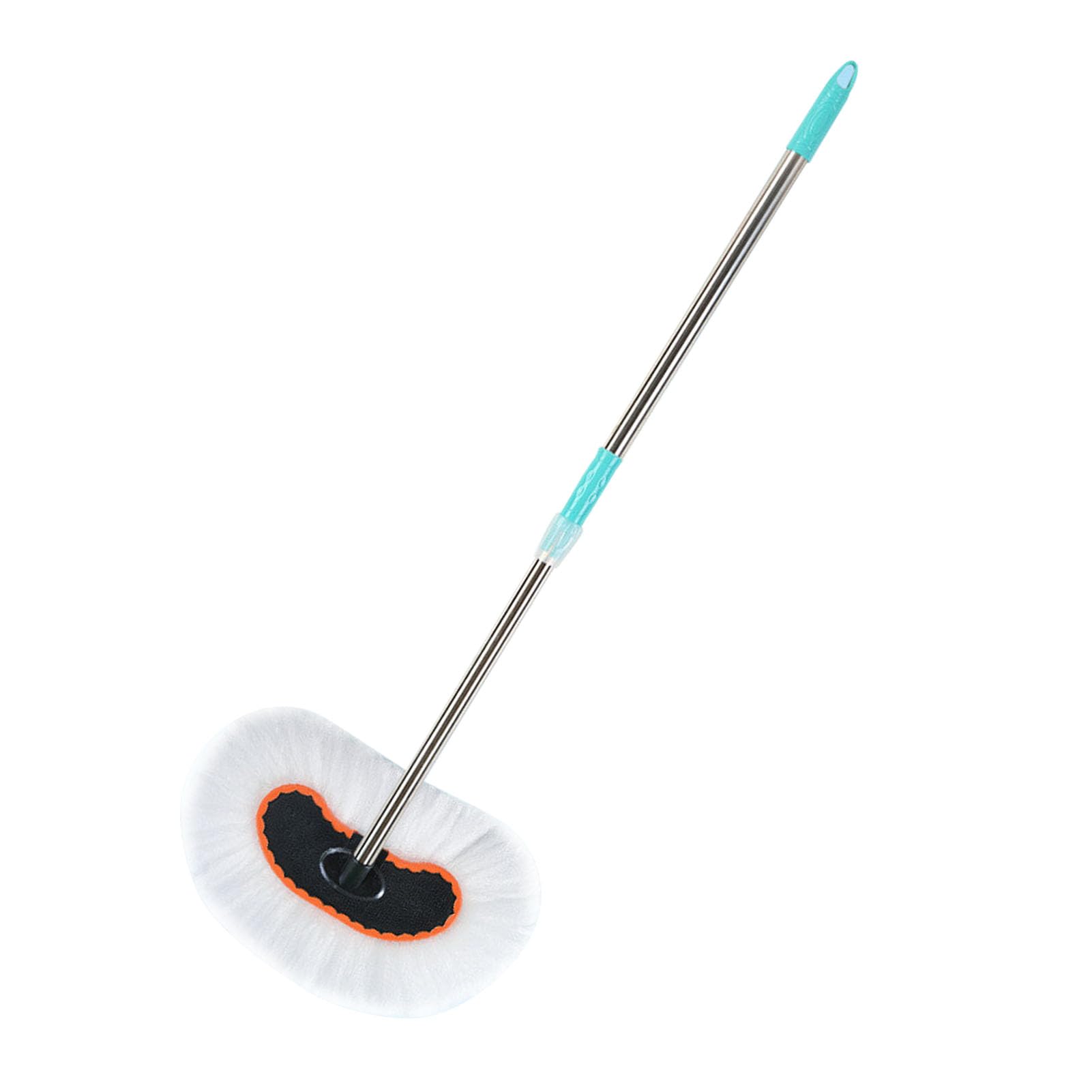 Cepillo de lavado de coche con cerdas suaves y mango telescópico para facilitar la limpieza y el mantenimiento del coche, fregona ligera de acero inoxidable, 1 unidad