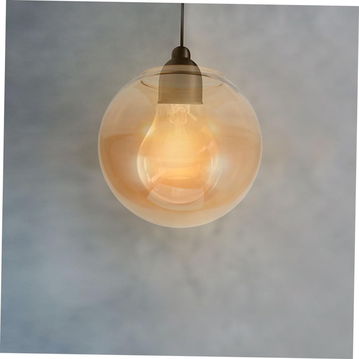 Abat-jour Verre Boule Remplacement Abat-jour Plafond Transparent Ambre Couverture Lampe Suspendue Simple à Installer Décoration Lumineuse Élégante et Pratique