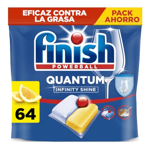 Miniatura 2 de Finish Powerball Ultimate Infinity Shine, pastillas para el lavavajillas con poder quitagrasas y protección del cristal, 80 pastillas