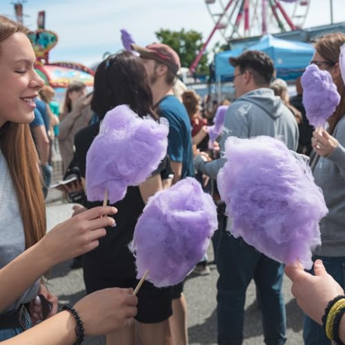 Image of Grape Flossugar - 2 lb (32 oz) - Pre-Mixed, Ready-to-Use Cotton Candy Sugar - Sweet, Cake-Inspired Flavor - Perfect for Parties, Festivals, and Concession Stands