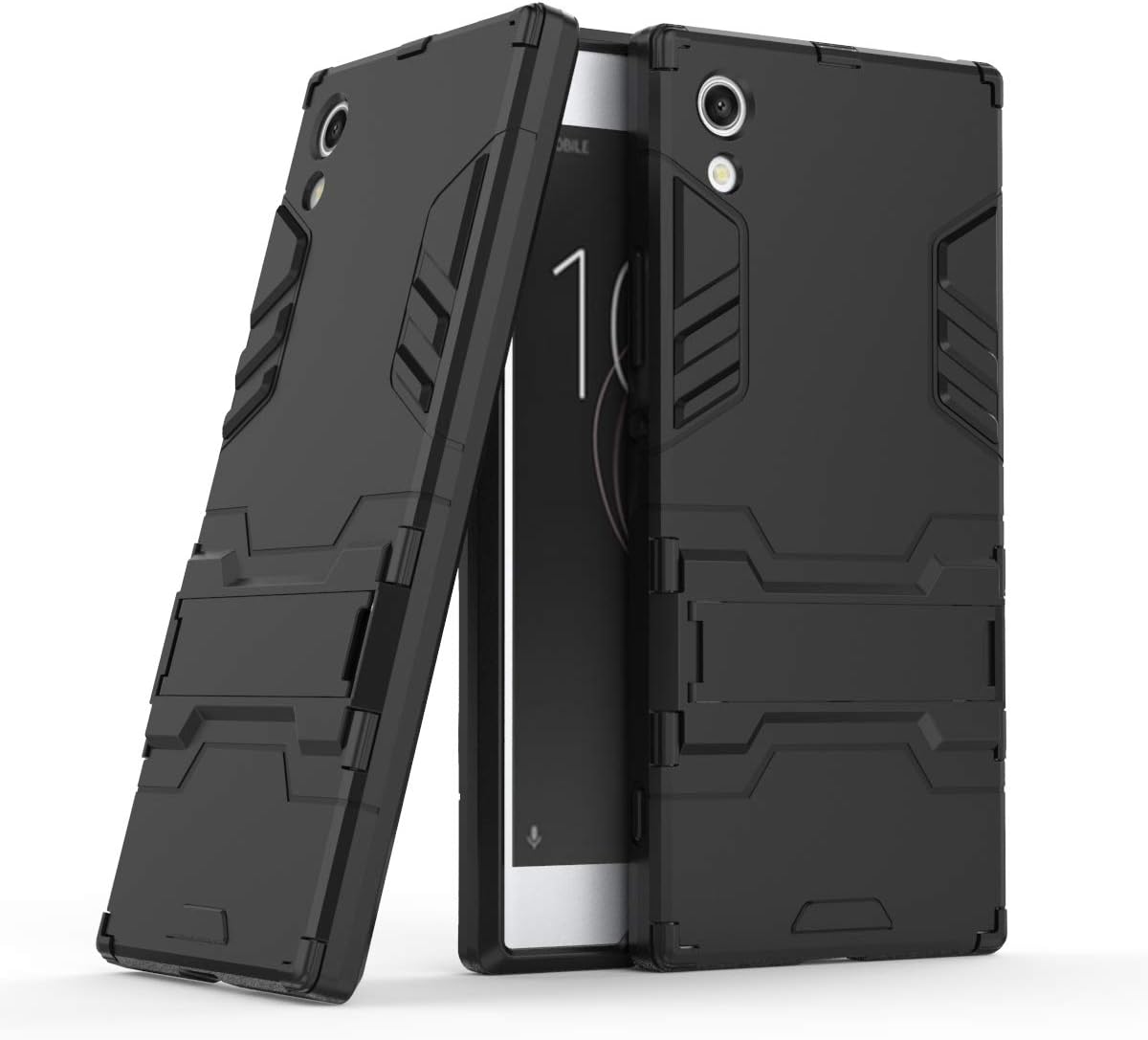 Cocomii Iron Man Armor Sony Xperia XA1 Case, Slim Thin Matte Vertical & Horizontal Kickstand Reinforced Drop Protection Fashion Phone Case Bumper Cover Compatible with Sony Xperia XA1 (Jet Black)