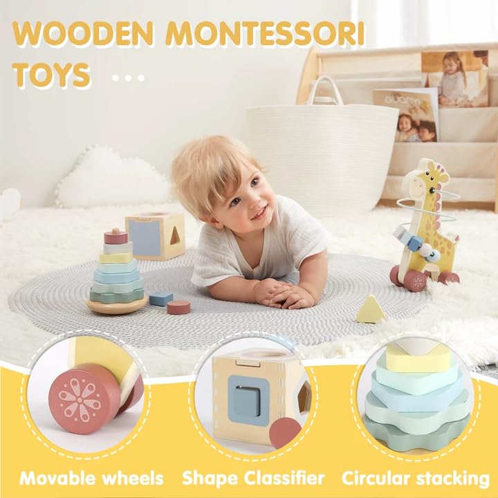 3-in-1 Wooden Baby Toys - image 2