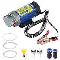 Dieselpumpe, 12V 100W Ölabsaugpumpe Elektrisch Diesel Absaugpumpe Ölwechselpumpe mit 3 Rohren für Motorölwechsel Ölpumpe,Tragbare Elektrische Selbstansaugende Diesel für Auto,Motorrad,Boot,LKW