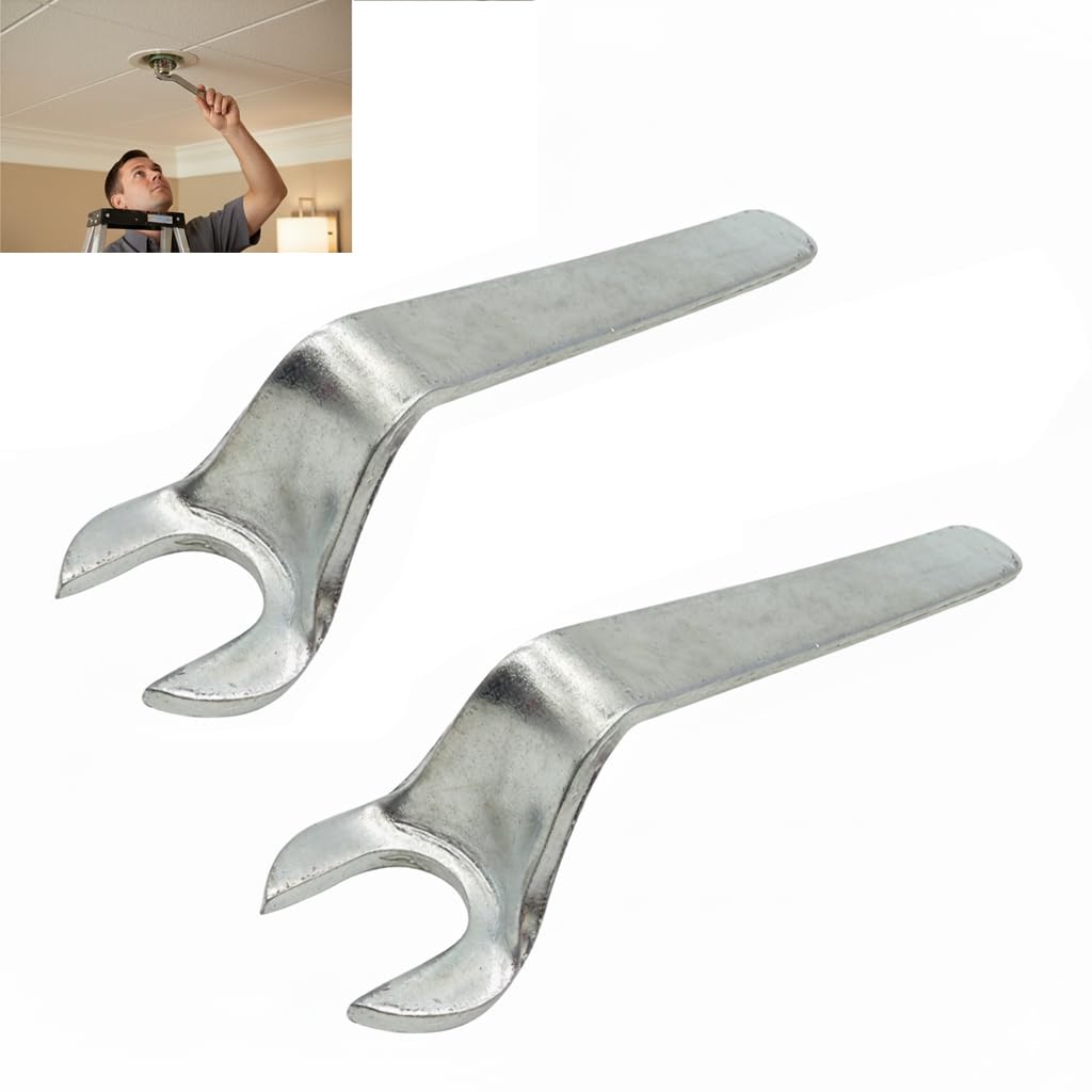 2PCS Universal Fire Sprinkler Spanner - 1/2" Fitting Tool for Pendant & Recessed Heads - Heavy Duty Steel Wrench for Safety System Installation & Maintenance