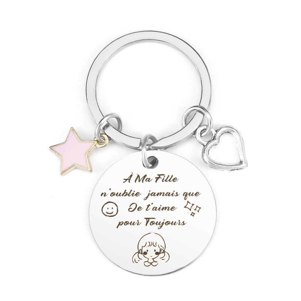 Cadeau Ado Fille,Porte Clef Fille,A Ma Fille,Idee Cadeau Ado