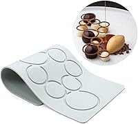 Vista 26 de TUKE Moldes de silicona de hojas huecas, moldes de chocolate con forma de corazón, geometría, molde de silicona 3D, molde de hojas de caramelo