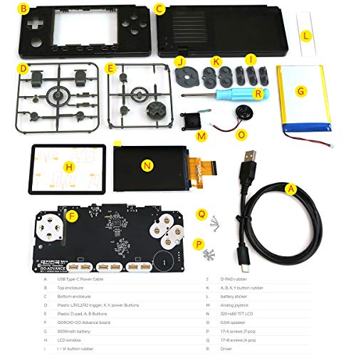 NATEFEMIN RockChip RK3326 1G Odroid Go Advance OGA V2.0 Original Kit Handheld Console 3.5