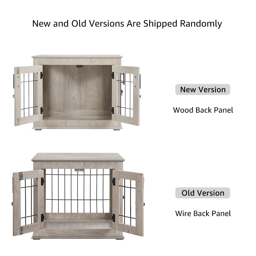 beeNbkks Furniture Style Dog Crate End Table, Double Doors Wooden Wire Dog Kennel with Pet Bed, Decorative Pet Crate Dog House Indoor Medium Large - image 2
