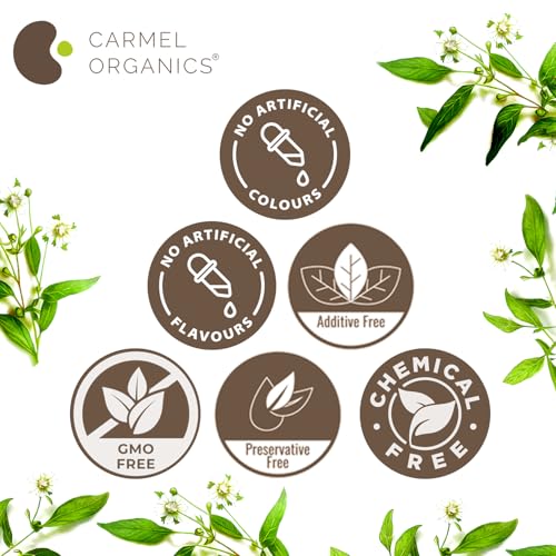 Image of CARMEL ORGANICS Bhringraj Powder 227 Grams for Hair Care for Hair Growth, Scalp Health & Dandruff Control | Natural | No Added Preservatives and Additives| Karisalankanni