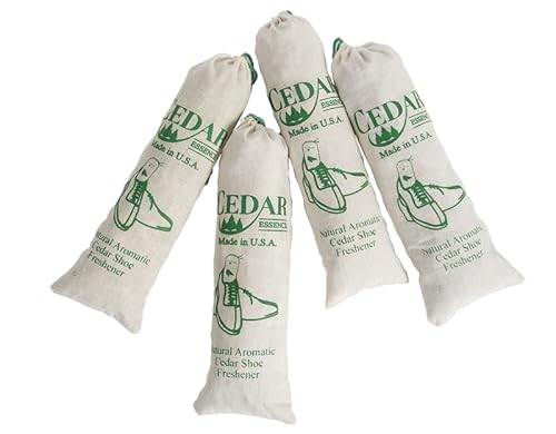 Cedar Essence Aromatic Cedar Sachet Shoe Fresheners 2.5" x 8" 4-Pack