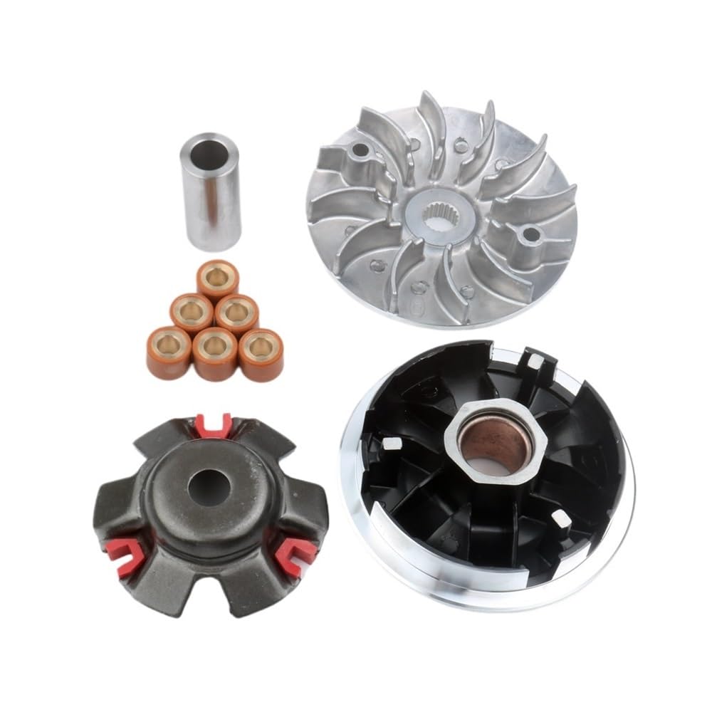 Kit variador de Scooter con Rodillo de Carreras de 18 x 14 mm, 12 g y polea Fija for KE-Way Arn 125 F-Act F-cus M-trix ZAH-ra 125cc 4T