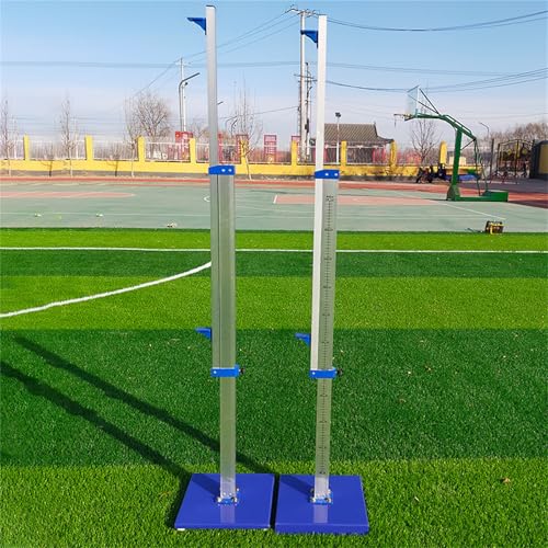 High Jump Standards - Equipo de entrenamiento portátil de aluminio con base estable para práctica de pista y campo y deportes escolares