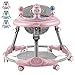 Olz Andadores para Bebes - Andador Plegable para niños pequeños con 6 Ruedas, 7 Frenos, Bandeja - Asiento y Andador Ajustables en Altura - para niños niñas a Partir de 6 Meses,Rosado