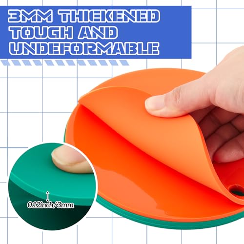 Image of Arrowbash Silicone Hockey Shooting Targets Agility Shooting Goal Target Discs with Straps Set Reactive Hockey Training Equipment for Lacrosse Soccer Baseball Practice Accuracy, Orange, Green