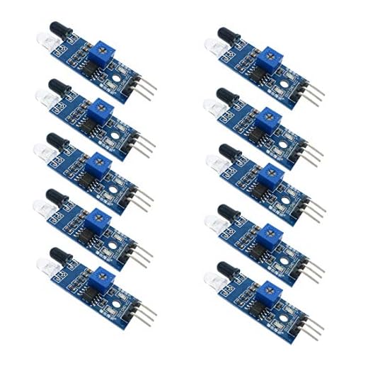 HiLetgo 10pcs IR Infrared Obstacle Avoidance Sensor Module for Arduino Smart Car Robot 3-Wire Reflective Photoelectric for Arduino Smart Car Robot