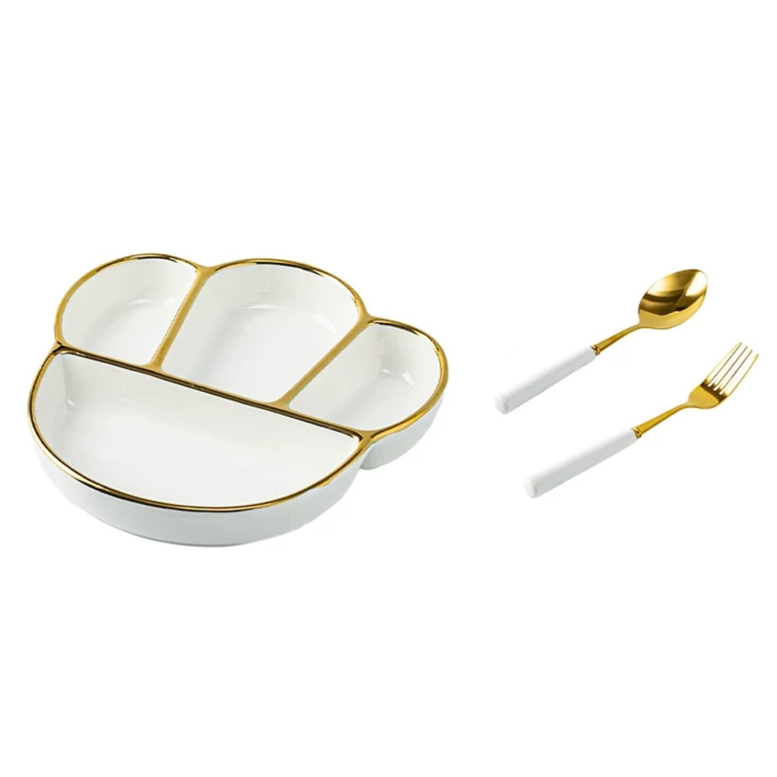 Meiiron Platos Divididos for Adultos, Platos Divisores de Vajilla (NO Apto for Hornos Microondas)(Set-C)