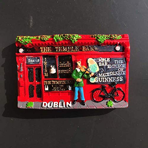 Imán de nevera Dublin Ireland 3D de resina artesanal miniatura 5