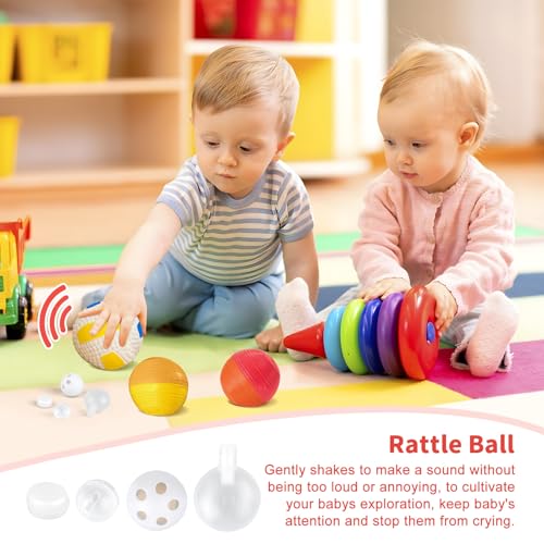 RISF 32 Stück Rasseldosen Rasselbällen und Kuscheltiere Quietscher zum Einnähen Set, Niedlich Squealer Spielzeug, Knisterfolie zum Einnähen, Knisterfolie für Hund Haustier Baby Spielzeug Noise Maker