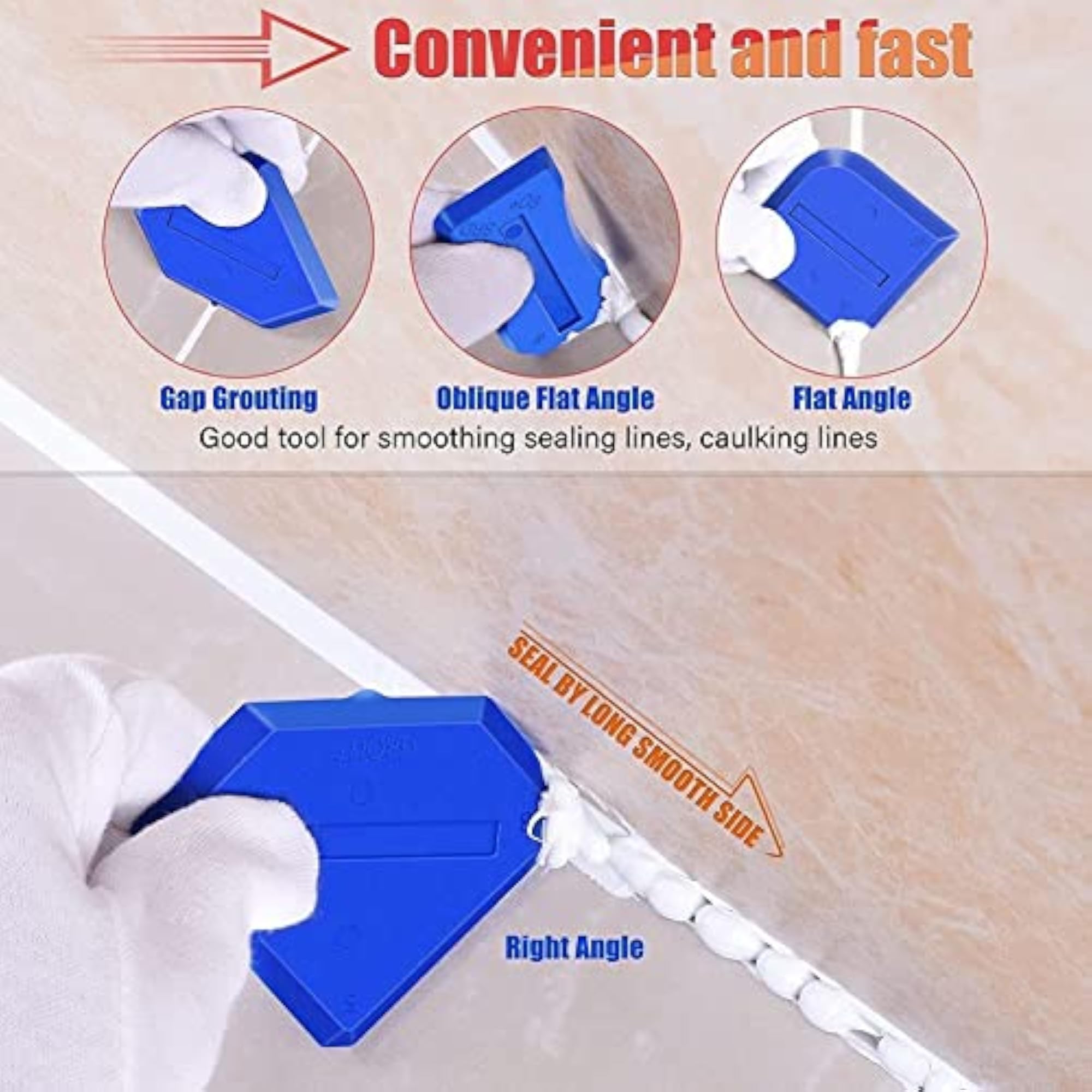 5 in 1 Stainless Steel Head Scraper and Sealant Finishing Tool