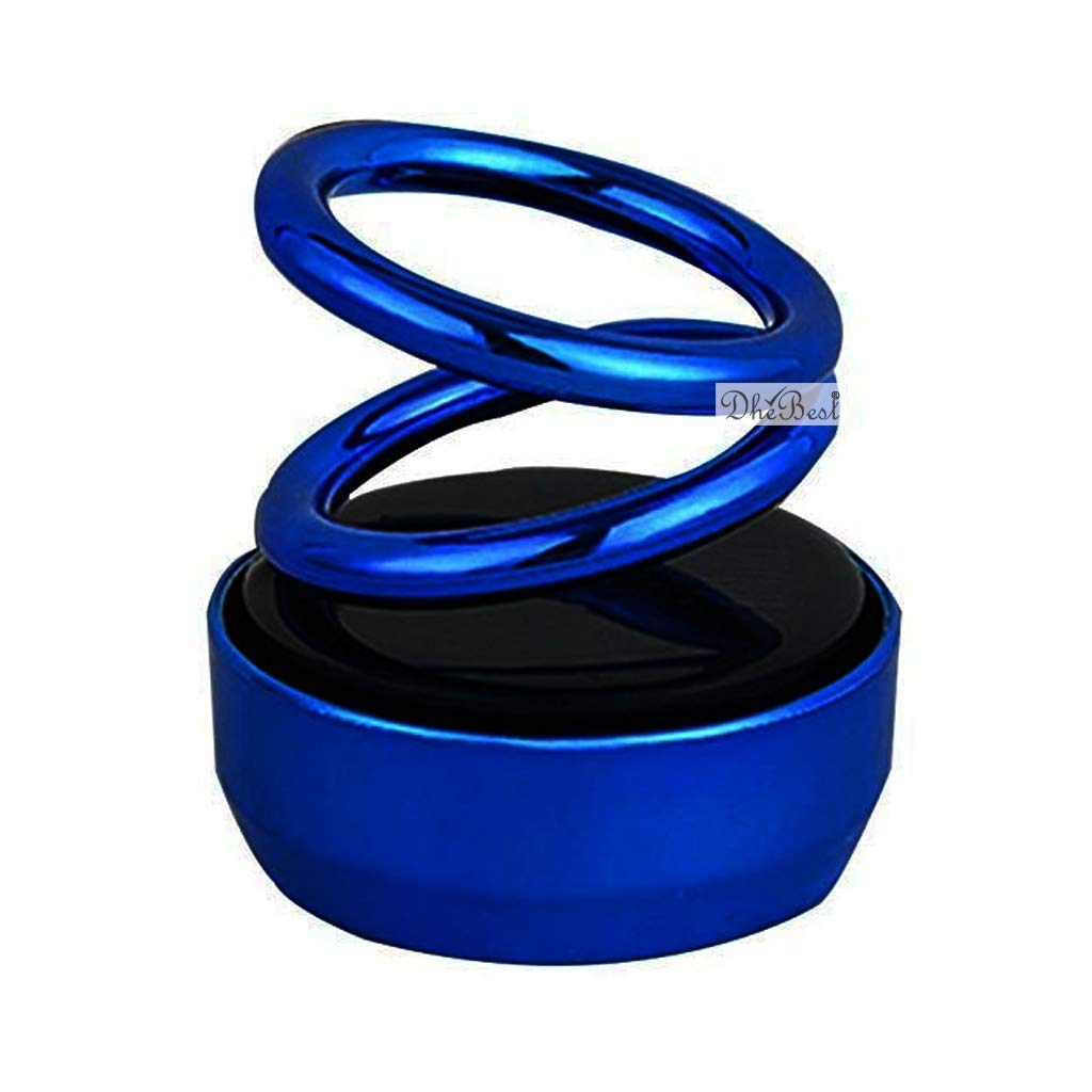 Dhe Best Car Solar Power Rotating Design Air Freshener Perfume, with Organic Fragrance (Blue) For Chevrolet Captiva Mod 2