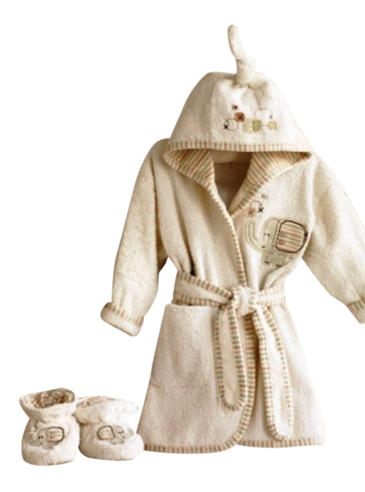 Natures Purest Beige - Sleepy Safari - Bathrobe And Slippers 6 Months