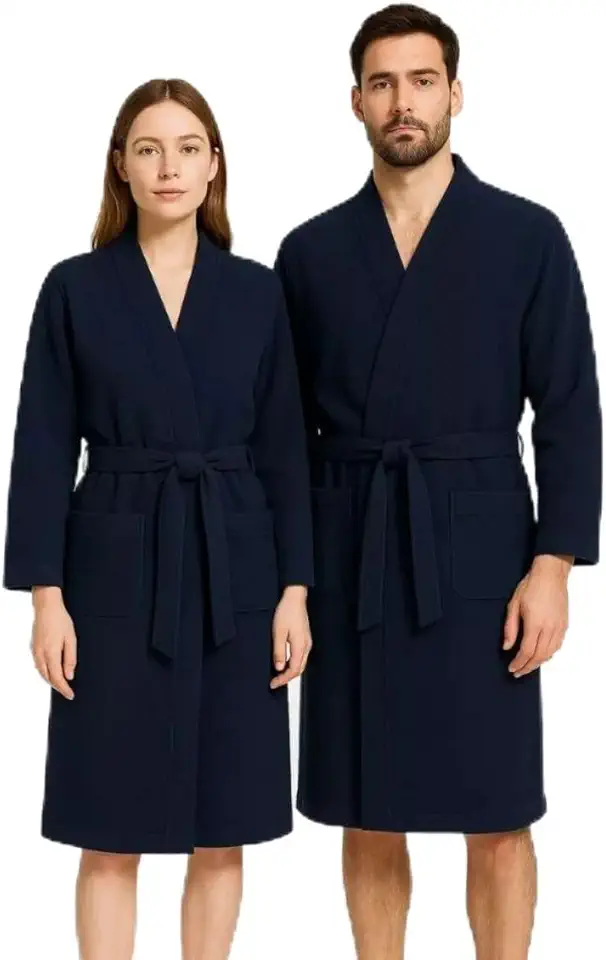 Roupão de Banho Atoalhado Unissex Adulto – Manga Longa, Cores, Macio e Confortável para Homem e Mulher