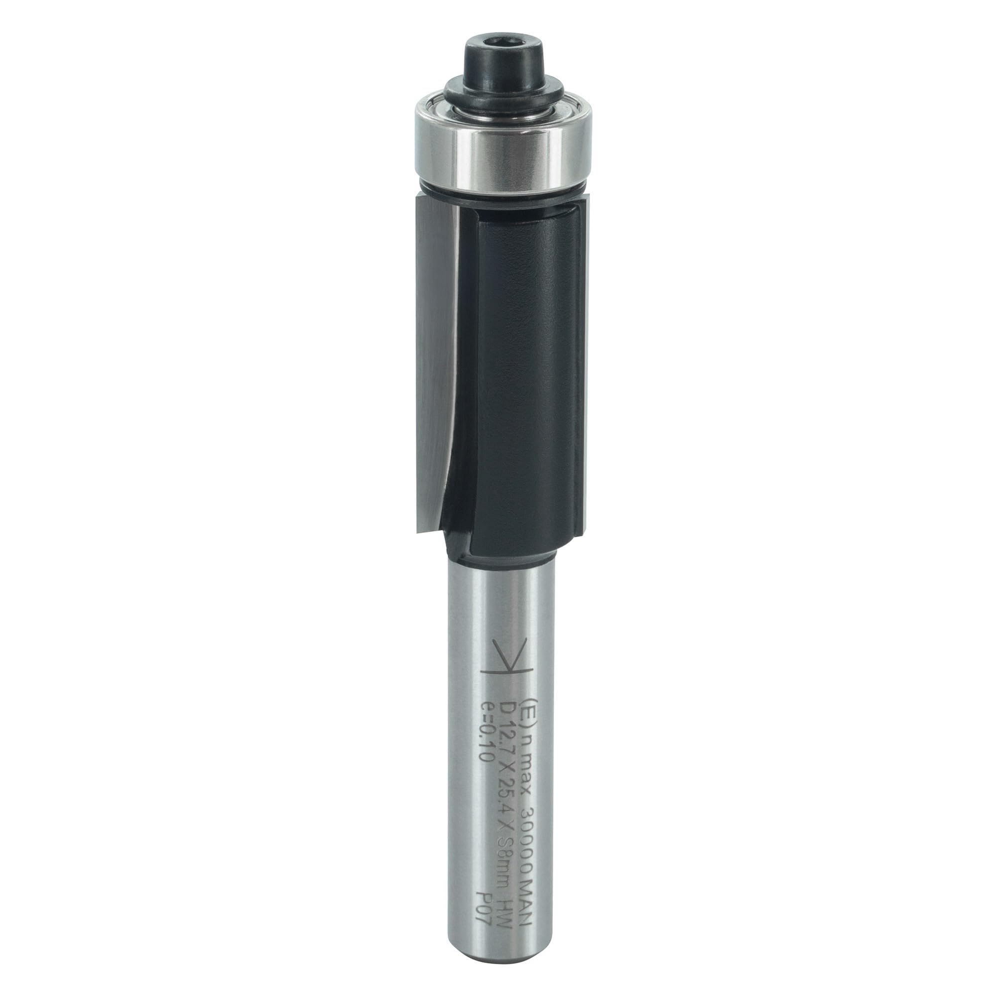 Systemshop24 Bündigfräser Mit Kugellager Am Schaft – HM Z3+3, D12,7mm, 25mm AL, S8mm