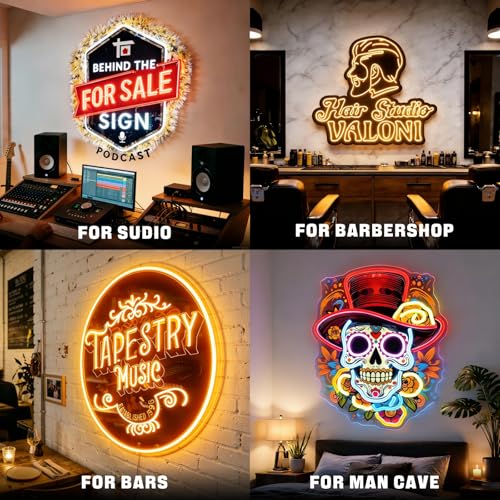 Image of Custom UV Printed LED Neon Sign for Bar, Cafe & Nail Salon - Personalized Business Logo Sign for Pub, Beauty Studio & Storefront Eye-Catching Store Signage & Wall Decor (Business)