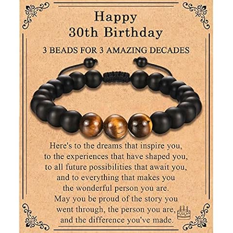 TEVOP Tiger Eye Stone Bracelet for 30th Birthday Cover