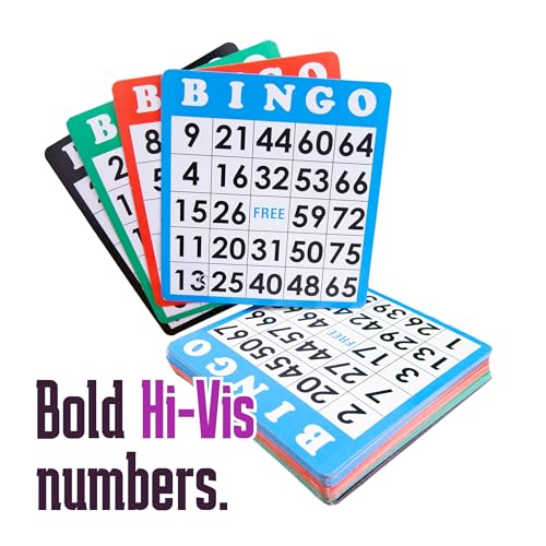 Royal Bingo Supplies Jumbo 12" Tall Bingo Game Set for Adults, Seniors, Family & Kids - 100 Cards 500 Chips 75 Balls, XL Roller Cage & Board – Image 6