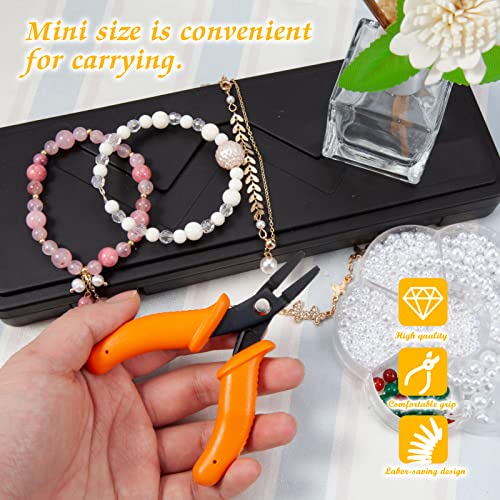 Image of Mini Flat Nose Pliers for Jewelry Making - 4-Inch Duck Billed Smooth Jaw Micro Pliers - Wire Bending, Wrapping, Forming Tools