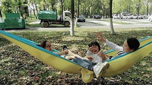 cutequeen Space Saving Steel Stand with 210T Nylon Hammock and tree straps ,Purple/Sky Blue