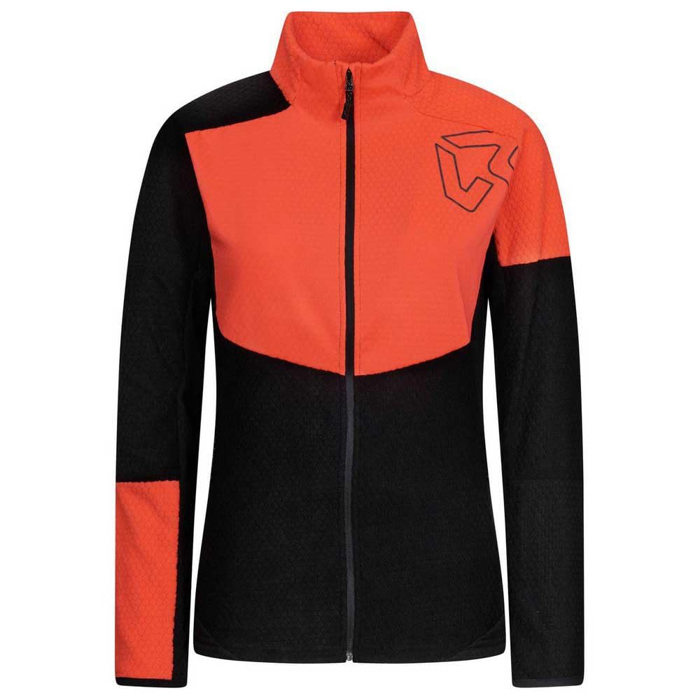 Rock Experience REWC02631-C279 EDNA MOCK NECK FZ WOMAN FLEECE Sweatshirt Women's 0208(CAVIAR)+2151(FIERY CORAL) XXL