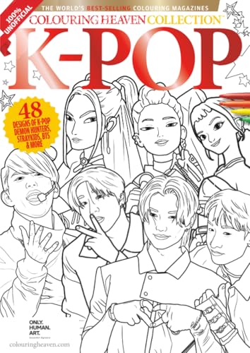 K-Pop Colouring Book: 48 Exclusive Designs | BTS, Stray Kids, BlackPink & More | Colouring Heaven Collection | 100% Unofficial