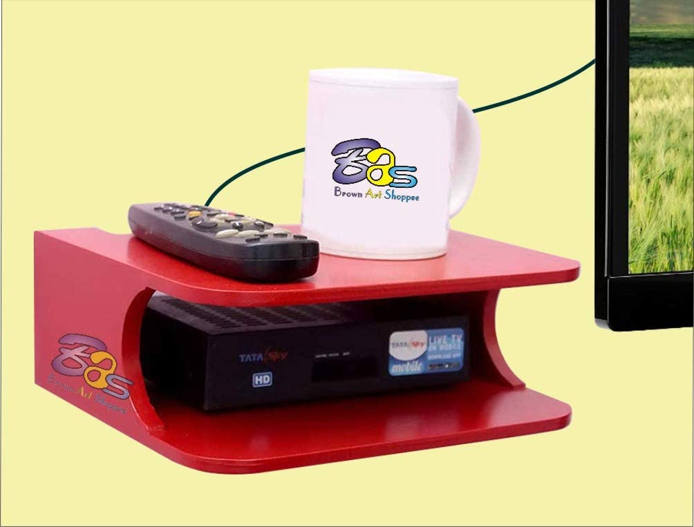 DDS Dream Decor Shoppee Multipurpose Set Top Box Holder Wall Shelf Beauty at its Best for WiFi Modem Display Rack Living Room Bedroom and Side Cutting Design Like Eye (Red) (B08JZ4M7CS) Amazon Price History, Amazon Price Tracker