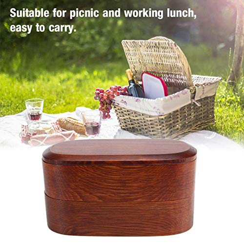 School Picknick Bento Box Houten Lunchbox Makkelijk voor Keuken voor Restaurants(Wooden square 2) - Image 7