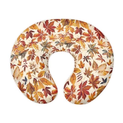 Zanxiantu Thanksgiving Maple Leaf Boys Pillow Covers Soft and Stretchy Nursing Pillow Cover for Baby Girl Breastfeeding Pillow Slipcover