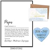 ABGESTIMMT: Liebevolles Design perfekt für alle Papas. Die Postkarten sind sehr hochwertig gedruckt auf 300g/m² Papier, der Kunstdruck sogar auf auf 350g/m² Papier - Made in Germany