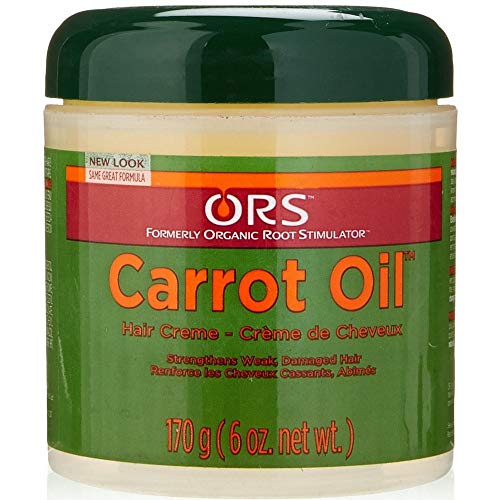 Ors Carrot Oil Strengthens Weak & Damaged Hair 6 Ounce Jar (177ml) (3 Pack)