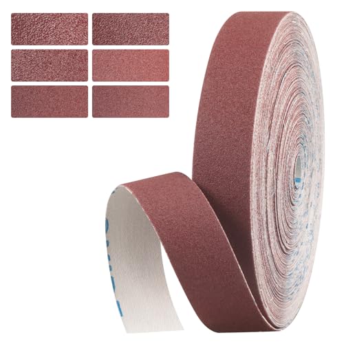 Shineboc Emery Cloth Roll 180 Grit, 1 Inch x 33 Feet Heavy Duty Sandpaper | Tear-Resistant Backing, Wet and Dry Sanding, Alumina Sand Paper for Wood Furniture Metal Automotive Paint Craft Plastic