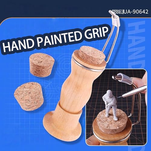 Support de peinture pour modèles avec prise sécurisée en bois stable