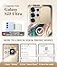 GVIEWIN for Samsung Galaxy S25 Ultra Case, [Slide Camera Cover & Built-in HD Screen Protector] [2 Front Frames] Shockproof Military Grade Protective Marble Phone Case 6.9