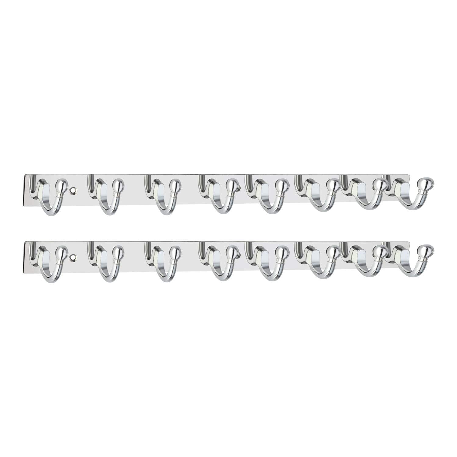 GAIYERA Pack 2 Stainless Steel Round -C Wall Door Hook Pemium Classic 8 Pin Cloth Hanger Wall Door Hooks Rail for Hanging Clothes, Towel Hook Rail (B09HGV2TVP) Amazon Price History, Amazon Price Tracker
