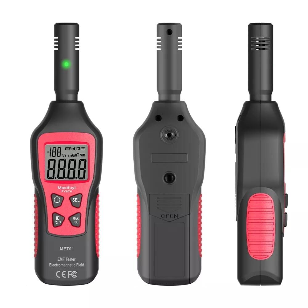 FY876-Red EMF Meter Electromagnetic Radiation Detector Household Handheld Electromagnetic Wave Geiger Counter