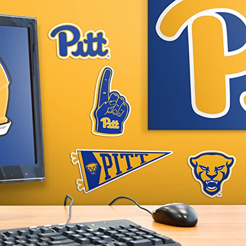 Image of University of Pittsburgh 8ct Vinyl Sticker Pack - Large Waterproof Pitt Panthers Decals for Laptops, Water Bottles, Tablets, Scrapbooks, Vehicles & More - Officially Licensed Designs