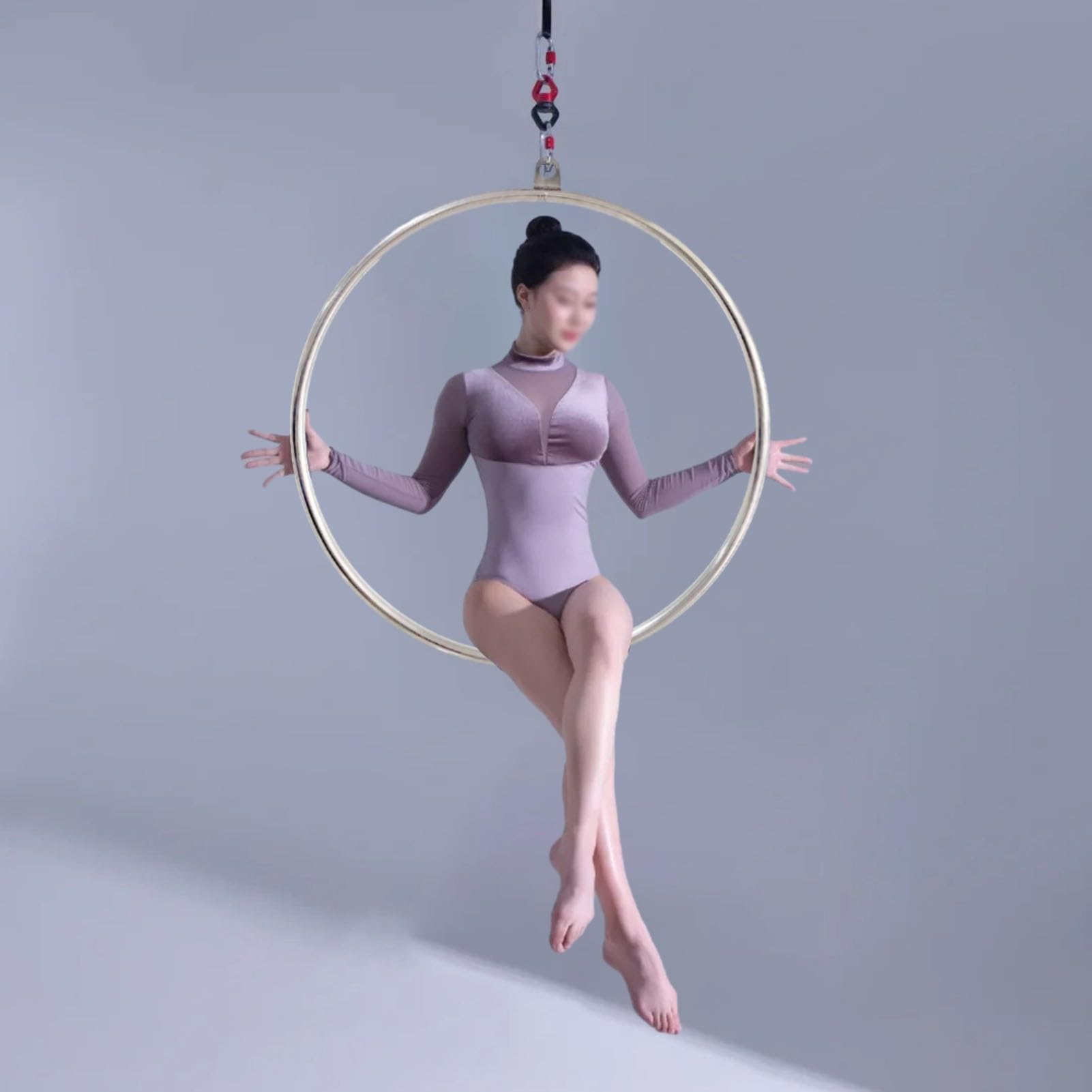 Aro profesional de acero inoxidable para acrobacias y actuaciones de yoga