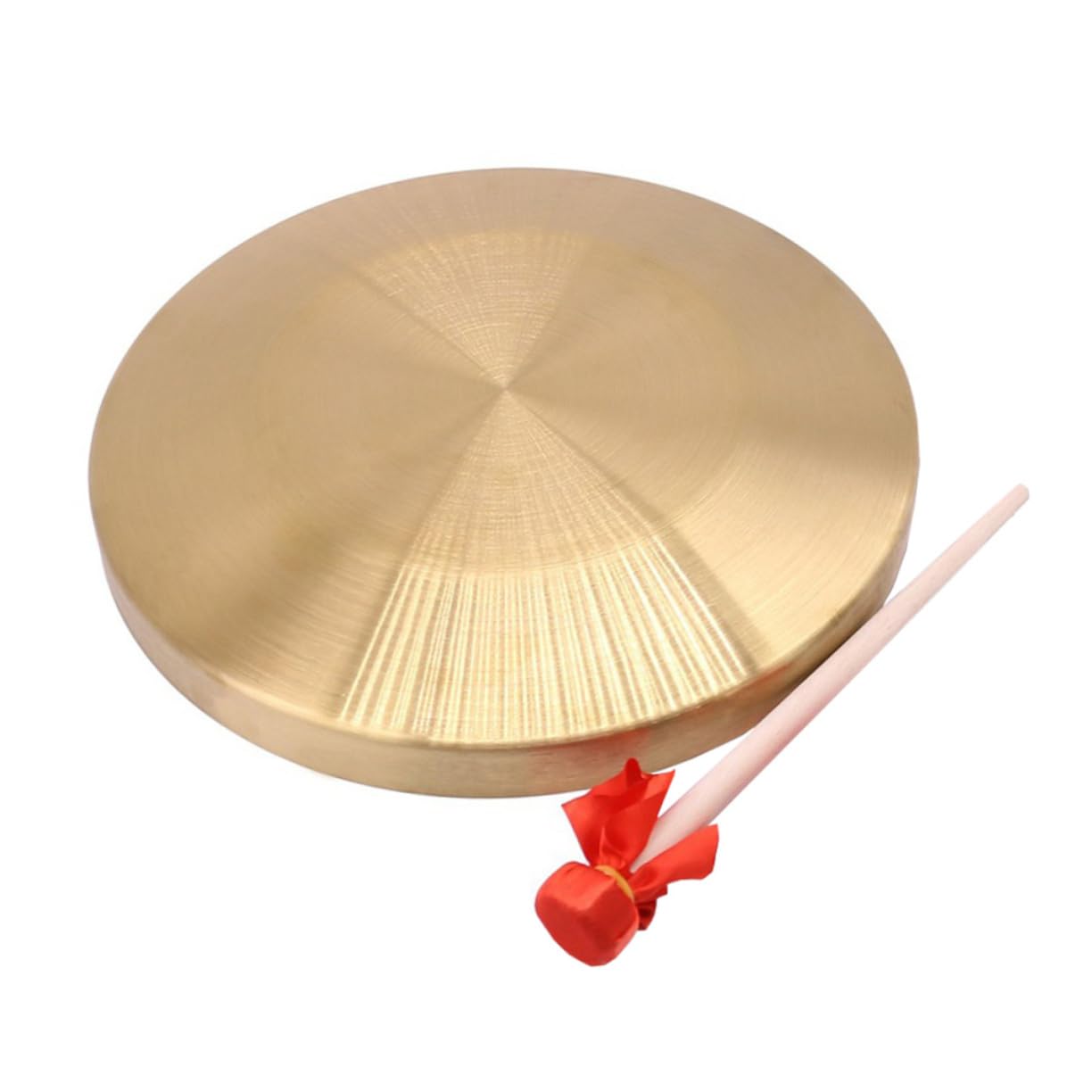 Kisangel Classic Chinese Gong and Drum Set Manual Polished for Company Opening and Cultural Performances Random Style
