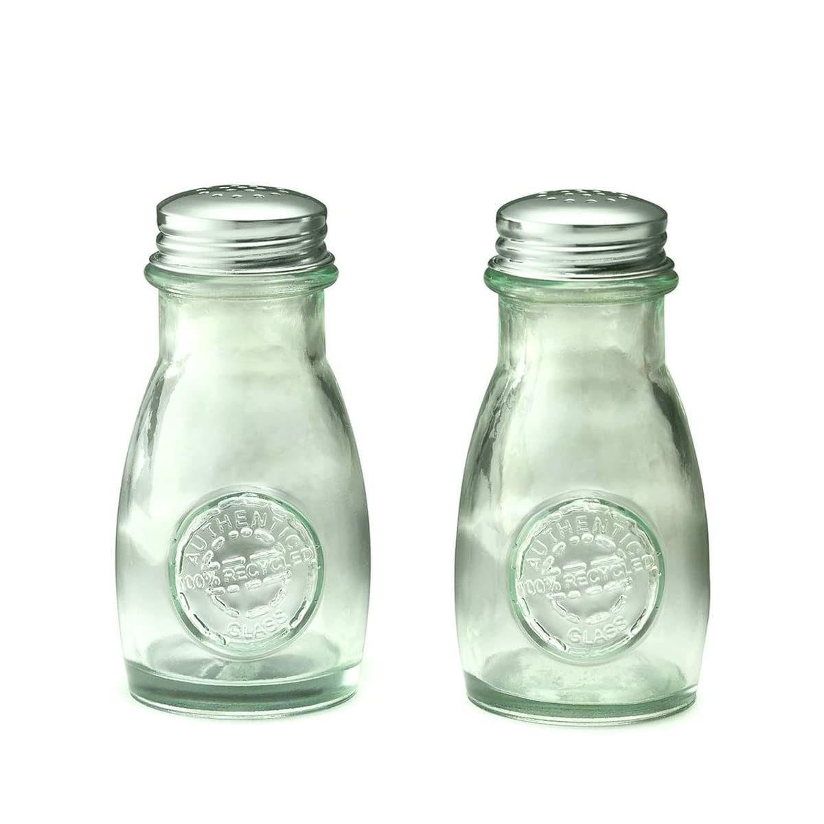Authentic Salz- und Pfefferstreuer aus Recyclingglas