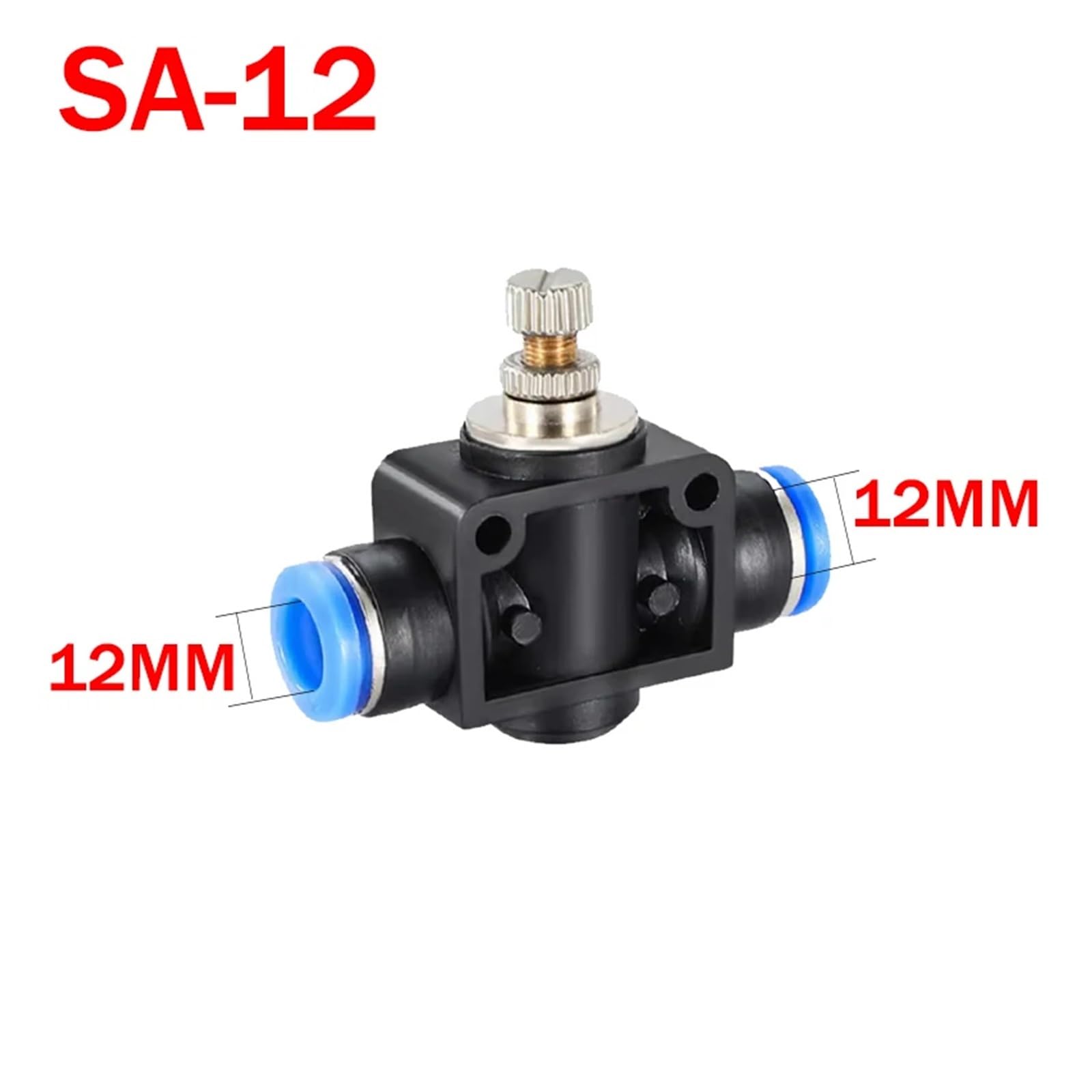 Złączka pneumatyczna 20/50 szt. SA zawór motylkowy sterujący przepływem powietrza 4 mm 6 mm 8 mm 10 mm 12 mm wąż do wody opona ręczna złącze wtykowe (SA-12,20 szt)