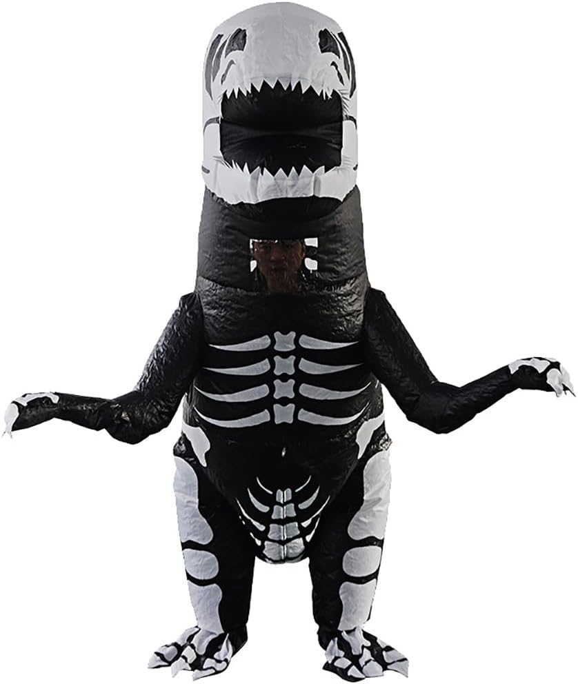 Inflatable Dinosaur Costume for Adult and Kid,Blow Up Dinosaur Costume for Halloween Cosplay Party,Fancy T-rex Costume Outfit